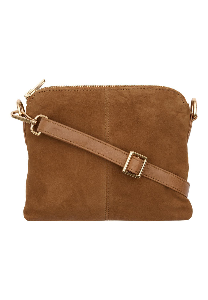 Clutch Skinn Suede Caramel w. Gold Acc