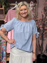 Vicky Oda Blouse Soft Blue