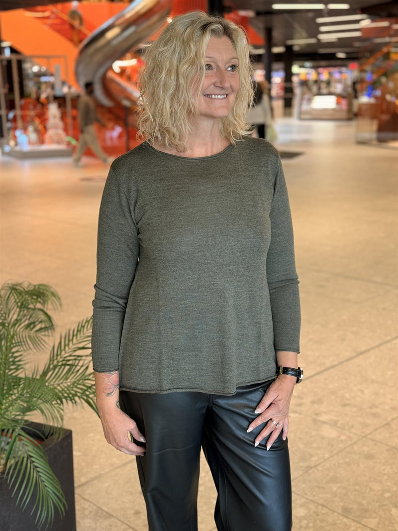 Genser Merino Oliven