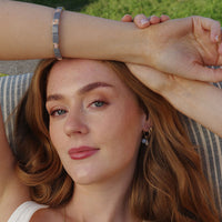 Emaljert armbånd, denim
