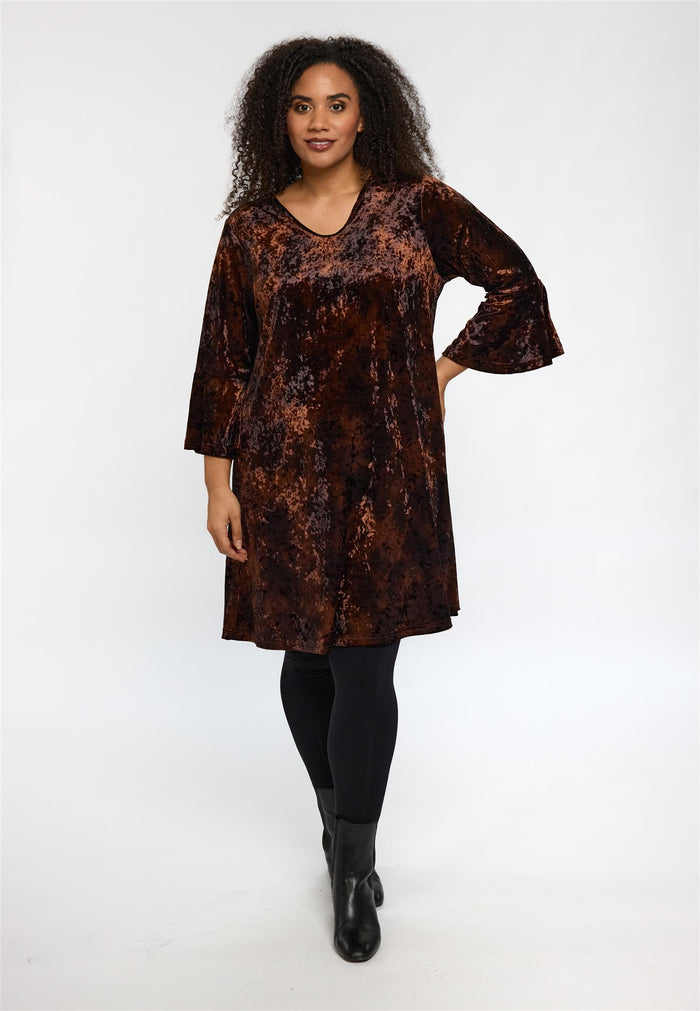 SHelda Dress Brown Velvet