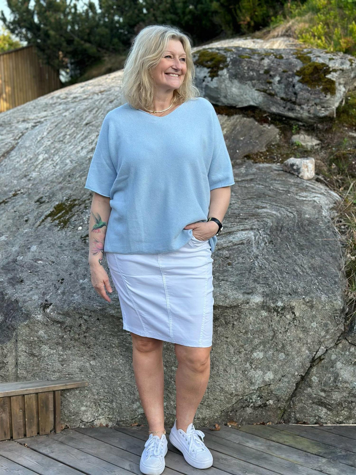 Genser Mona Lys blå