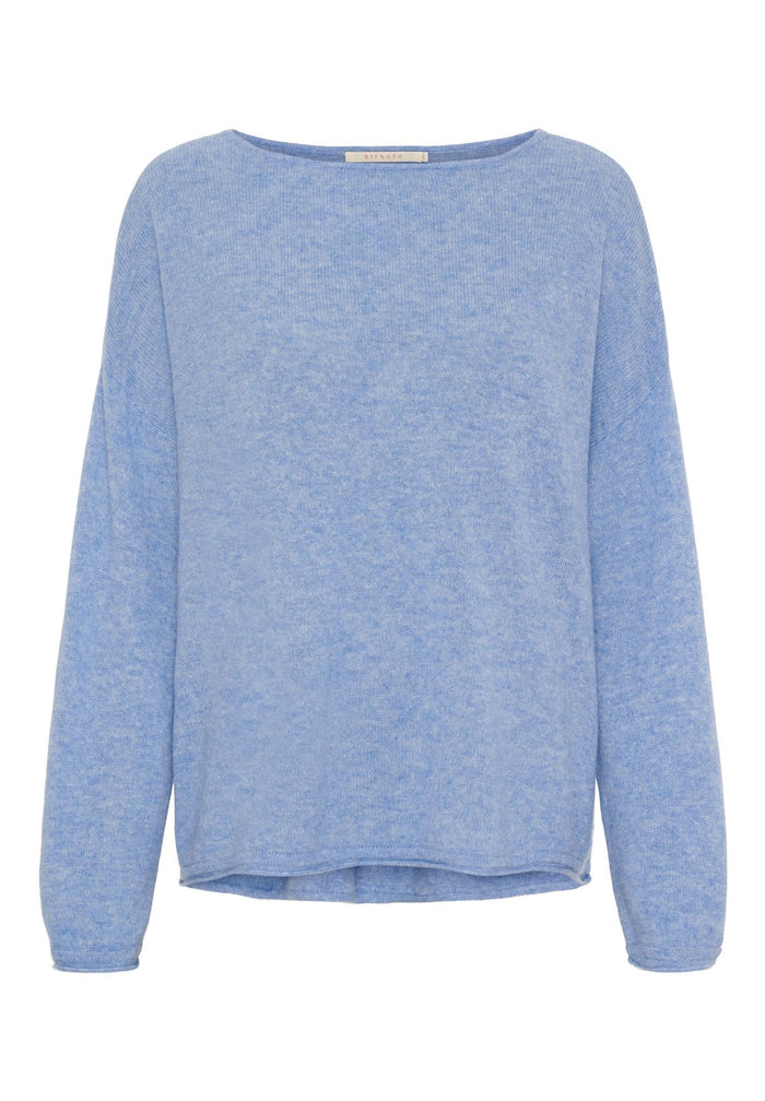 Genser 100% Cashmere, Blue Melange