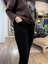 Bukse Sofia Sort Cord Slim