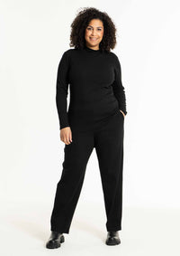 SAngla Rib Turtle neck blouse black