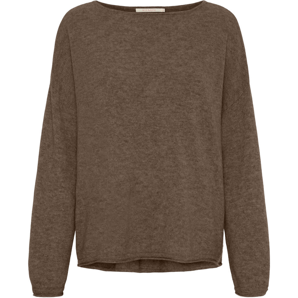 Genser 100% Cashmere, Brown Melange
