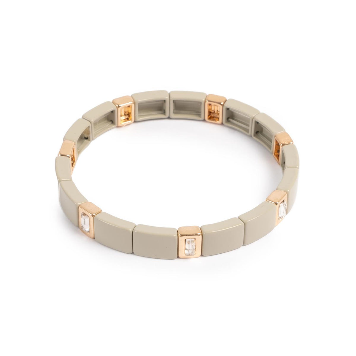 Emaljert armbånd, khaki