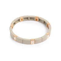 Emaljert armbånd, khaki
