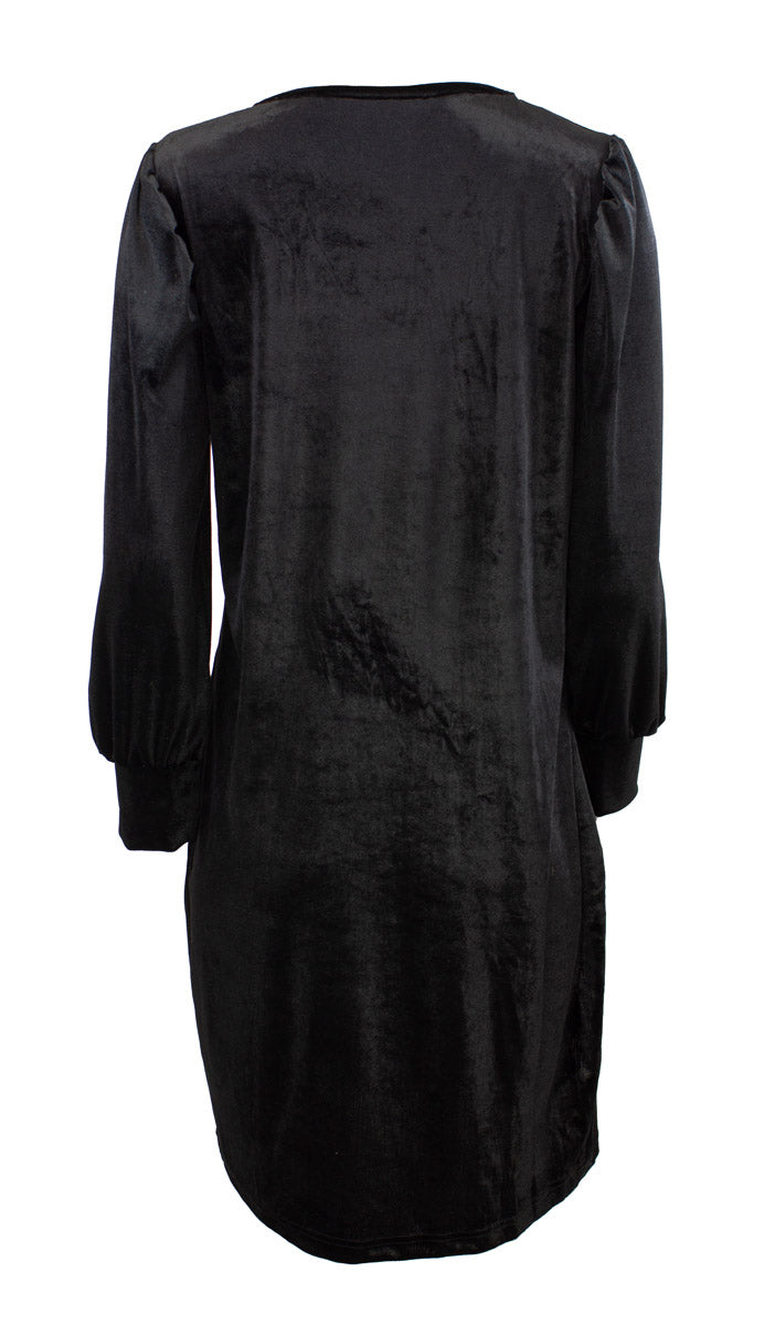 Kjole Velour Cloe sort