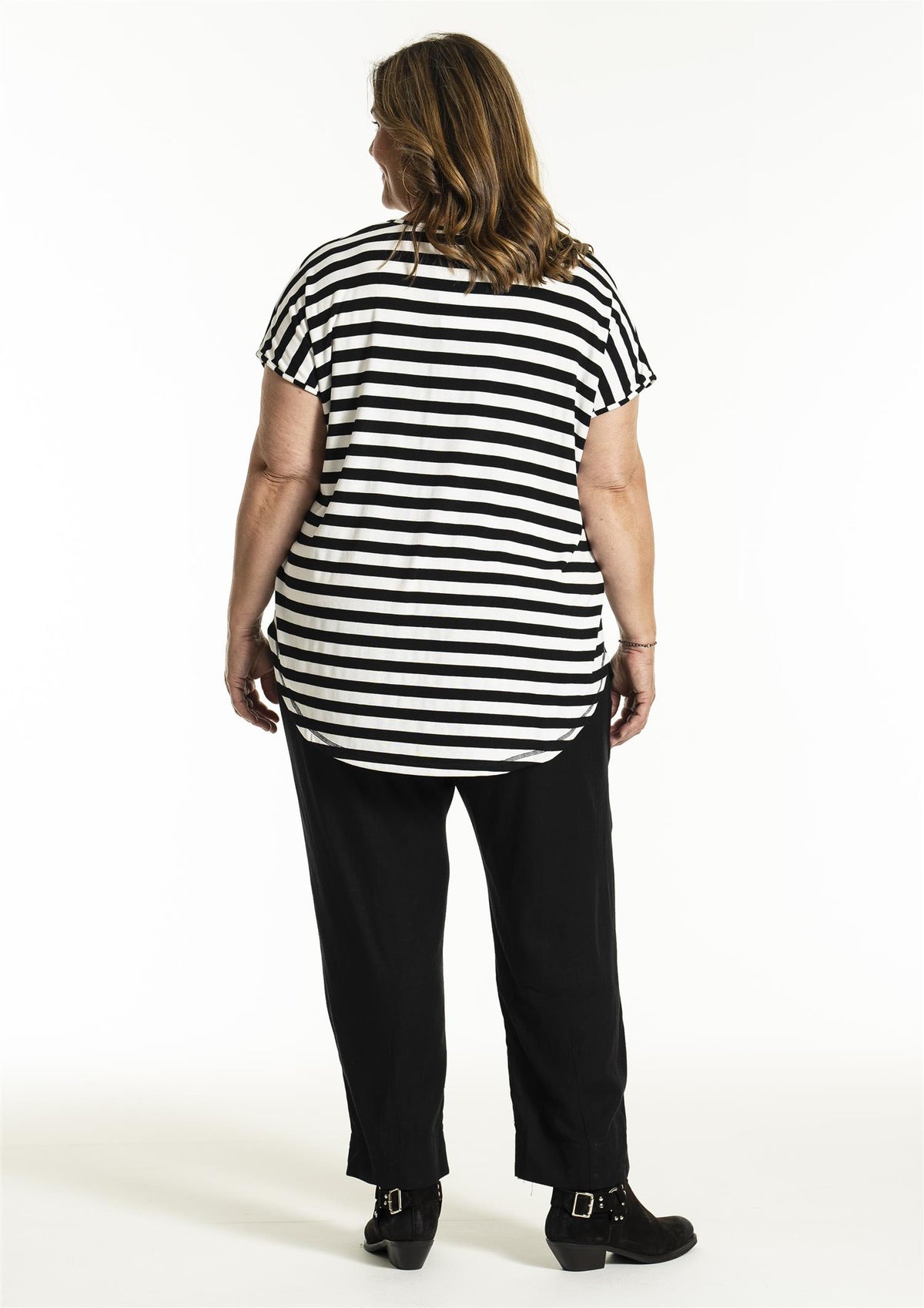 Gitte T-shirt Stripe Black