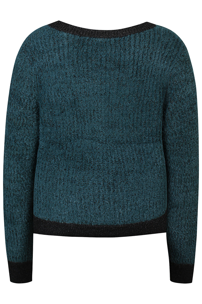 Cardigan Brit Teal Grønn