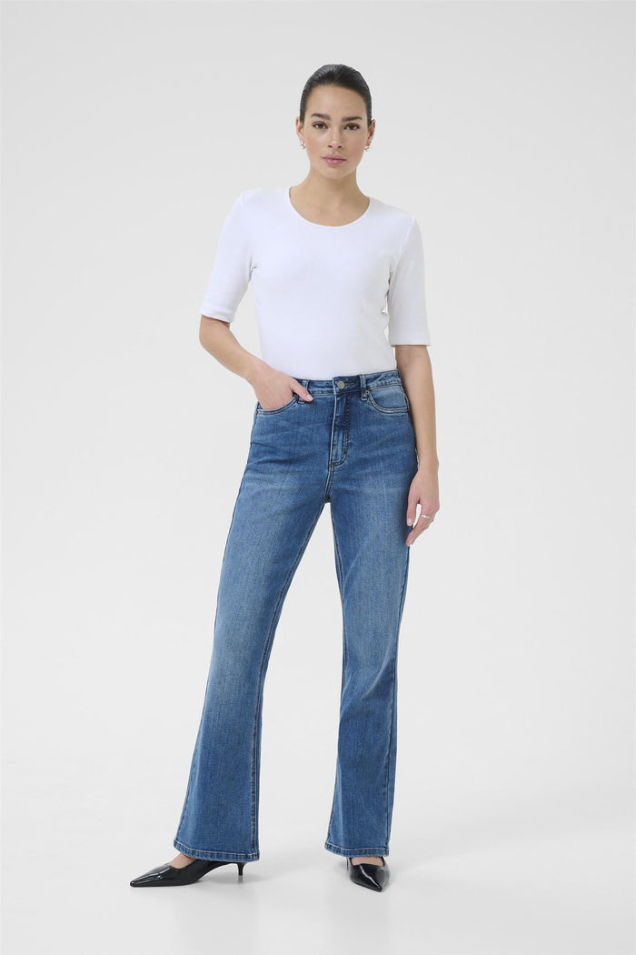 KAforest HW Slim Fit Jeans Medium Blue