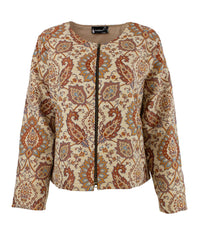 Jakke Kort Jaquard Burnt Orange