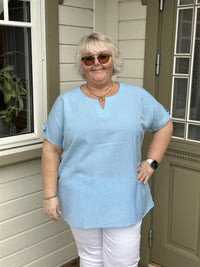 Bluse Kortermet Hyla Blue Bell