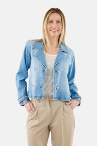 Denim Trenchcoat Lysblå