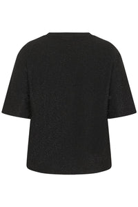 KCriana V-Neck T-Shirt Black Metallic