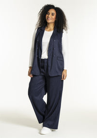 SNaia Vest Blue-White Pinstripe