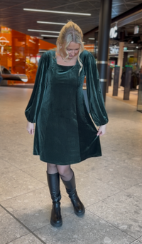 Kjole Velour Mali Grønn