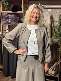 Jakke Kort - Taupe