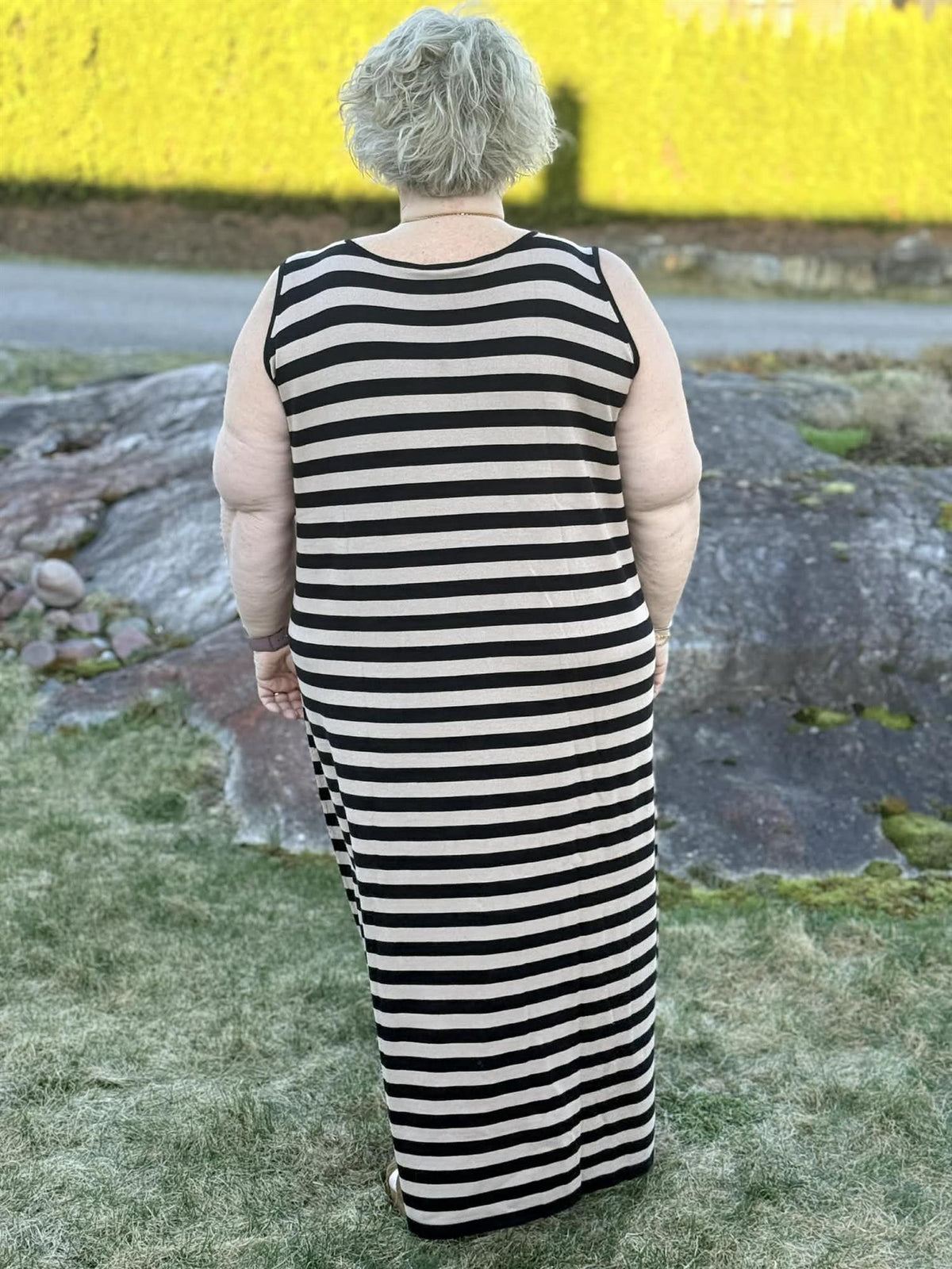 SDolly knit long dress Black/sand