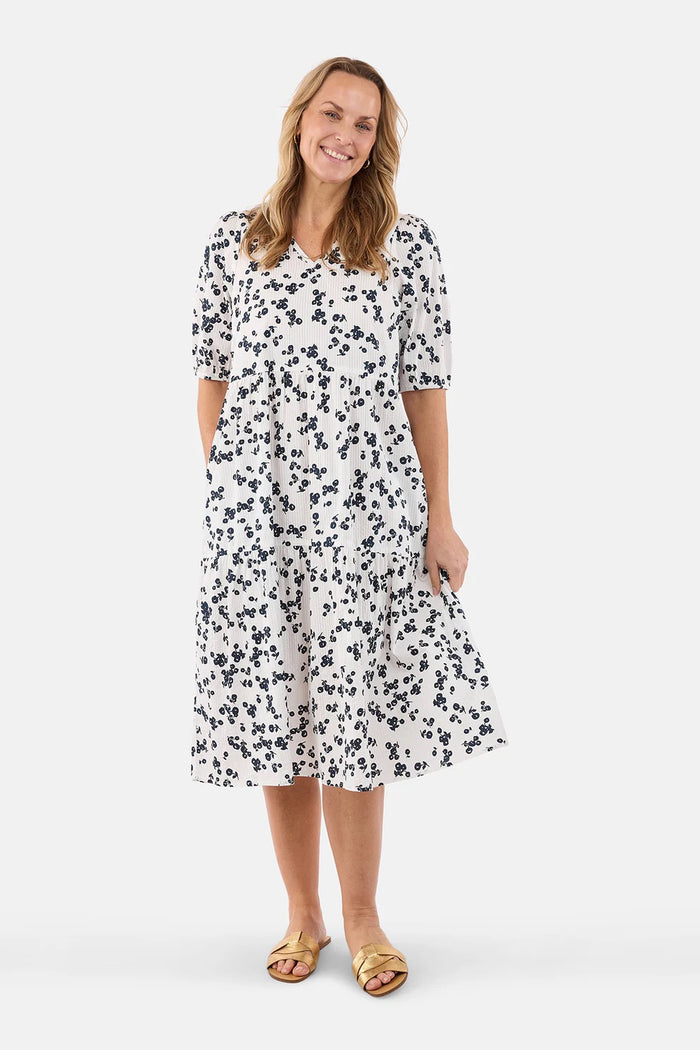 Kjole Gardening White/Navy