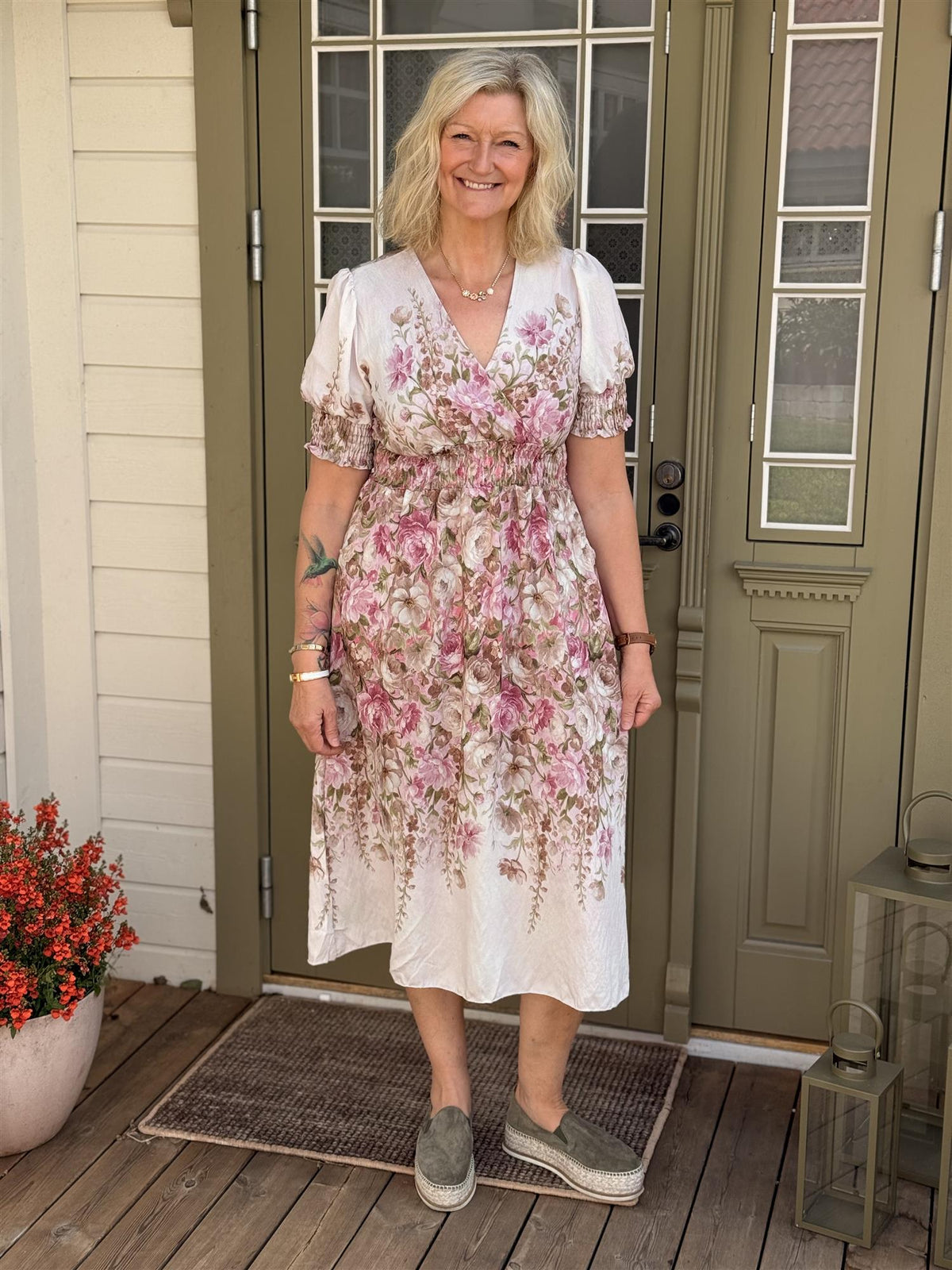 MdcLydia Dress Pink Flower
