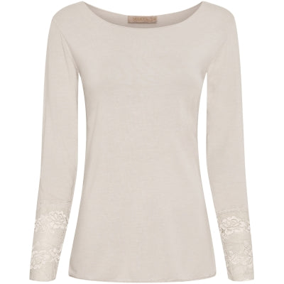 T-shirt LS Blonde Beige