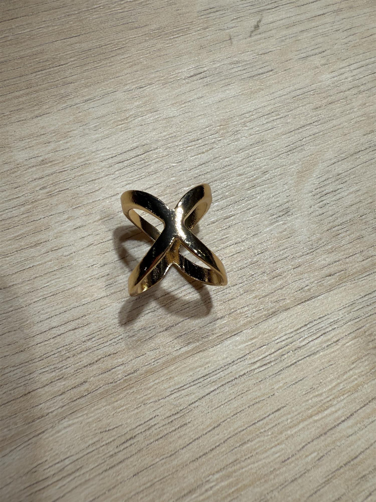 Skjerf ring kryss gull