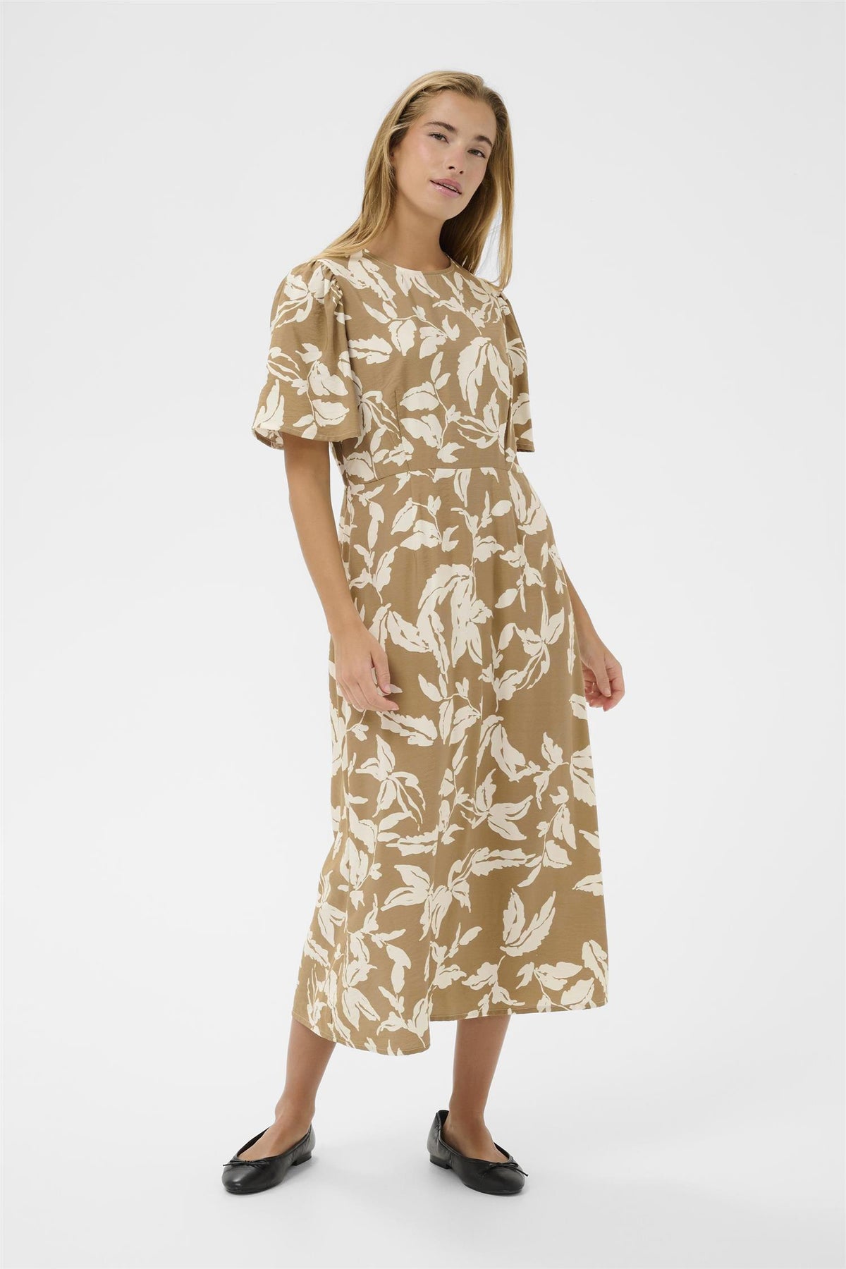 KAmarlo Dress Oak Chalk Leafs