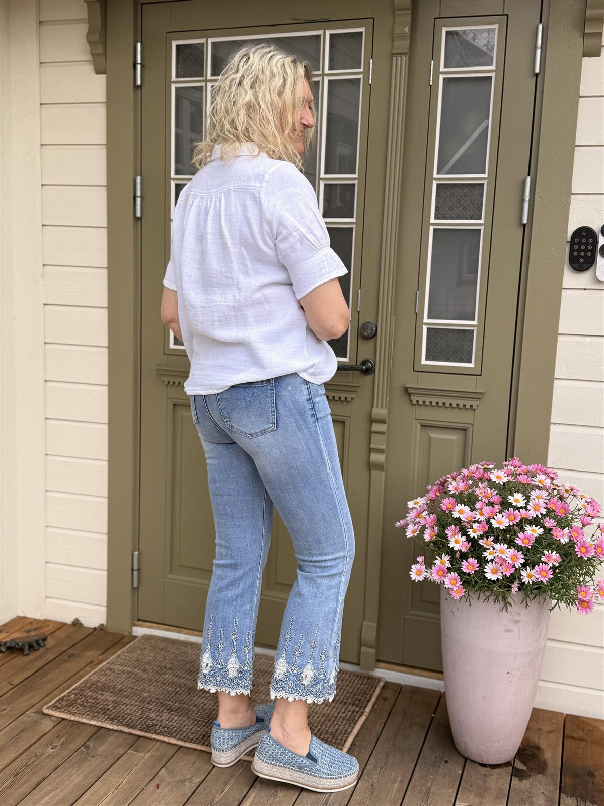 DODO LACE BOOTCUT DENIM JEANS