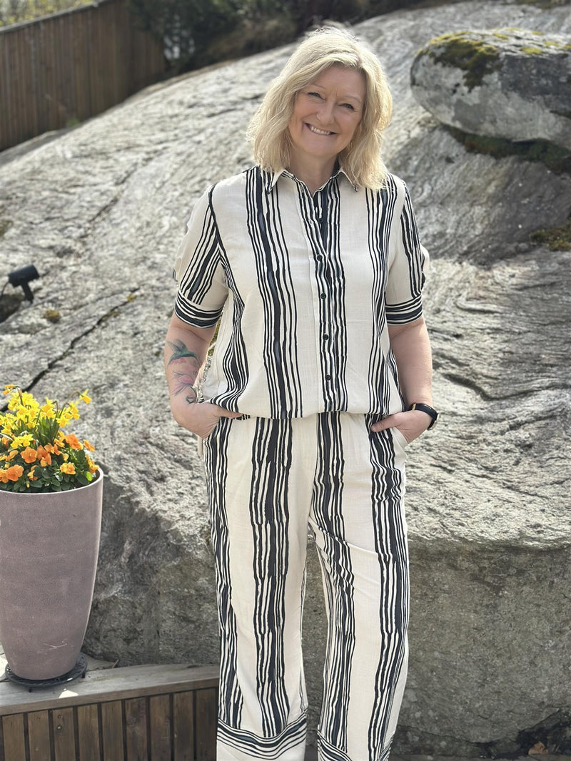Skjorte Sort/Offwhite