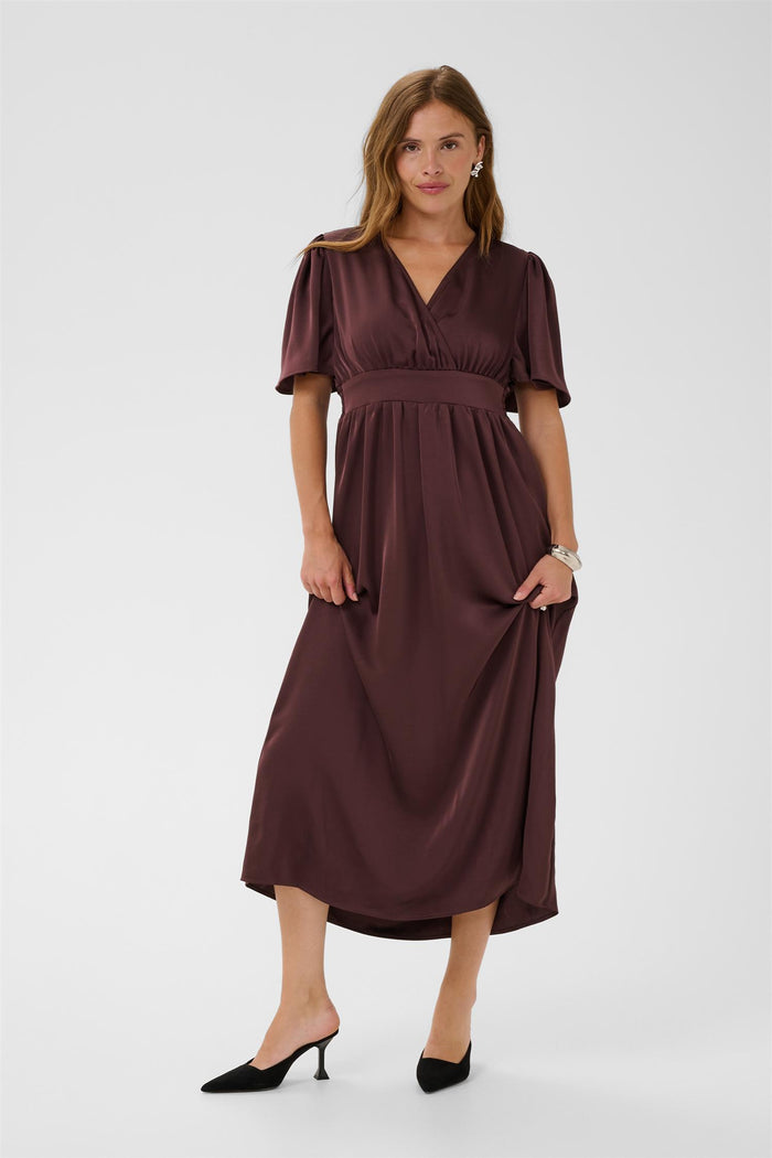 KAgunhild Long Dress Fudge