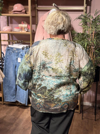 Bluse Digital Top R-neck - Tropical Jungle