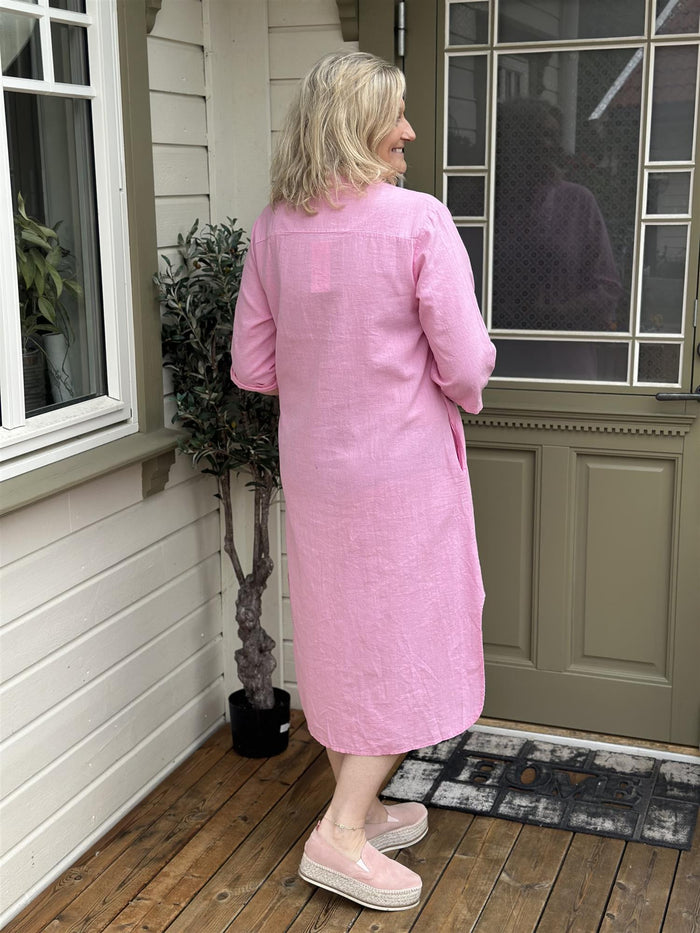 Bibba Lin/Bomull Kjole Bling Rosa