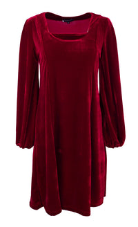 Kjole Velour Mali Rød