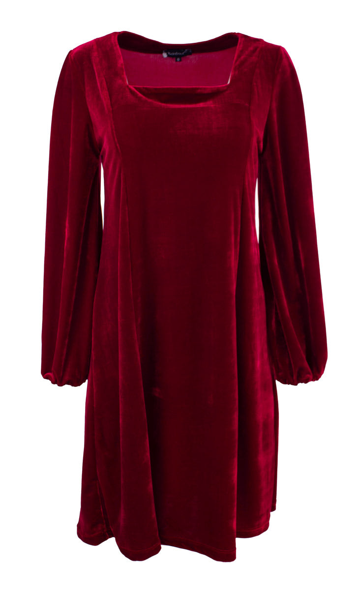 Kjole Velour Mali Rød