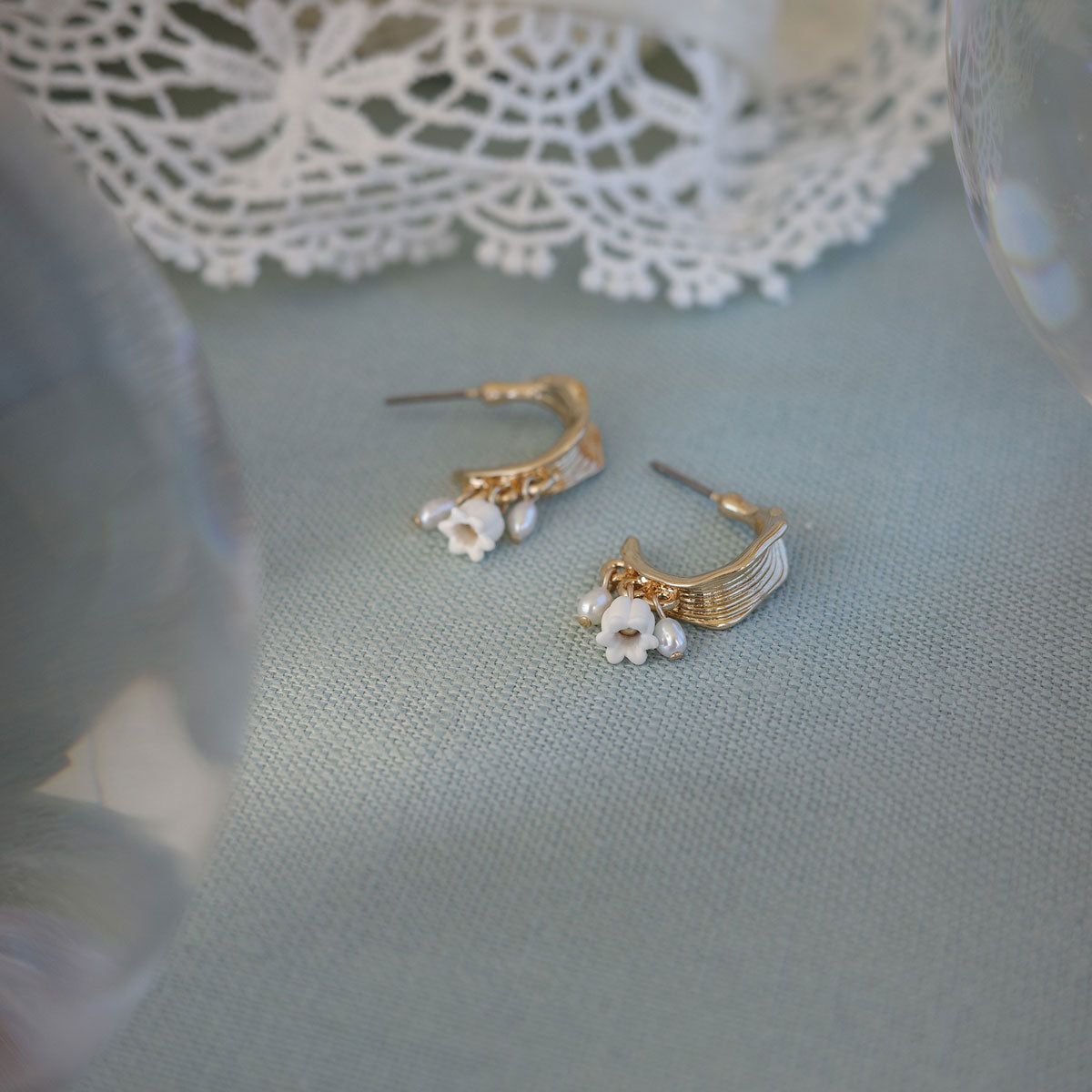 Øreringer, Lilies & Pearls