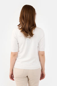 Topp Basic Kort Erm Offwhite
