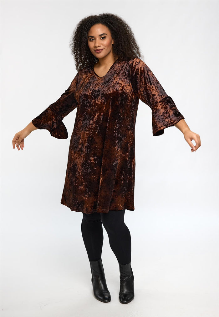 SHelda Dress Brown Velvet