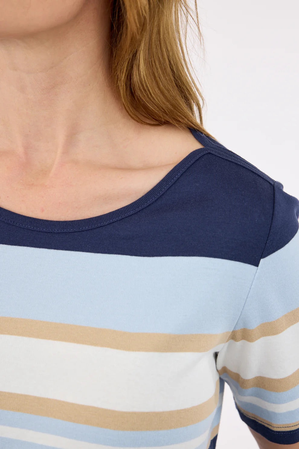 T-skjorte Stripe Navy