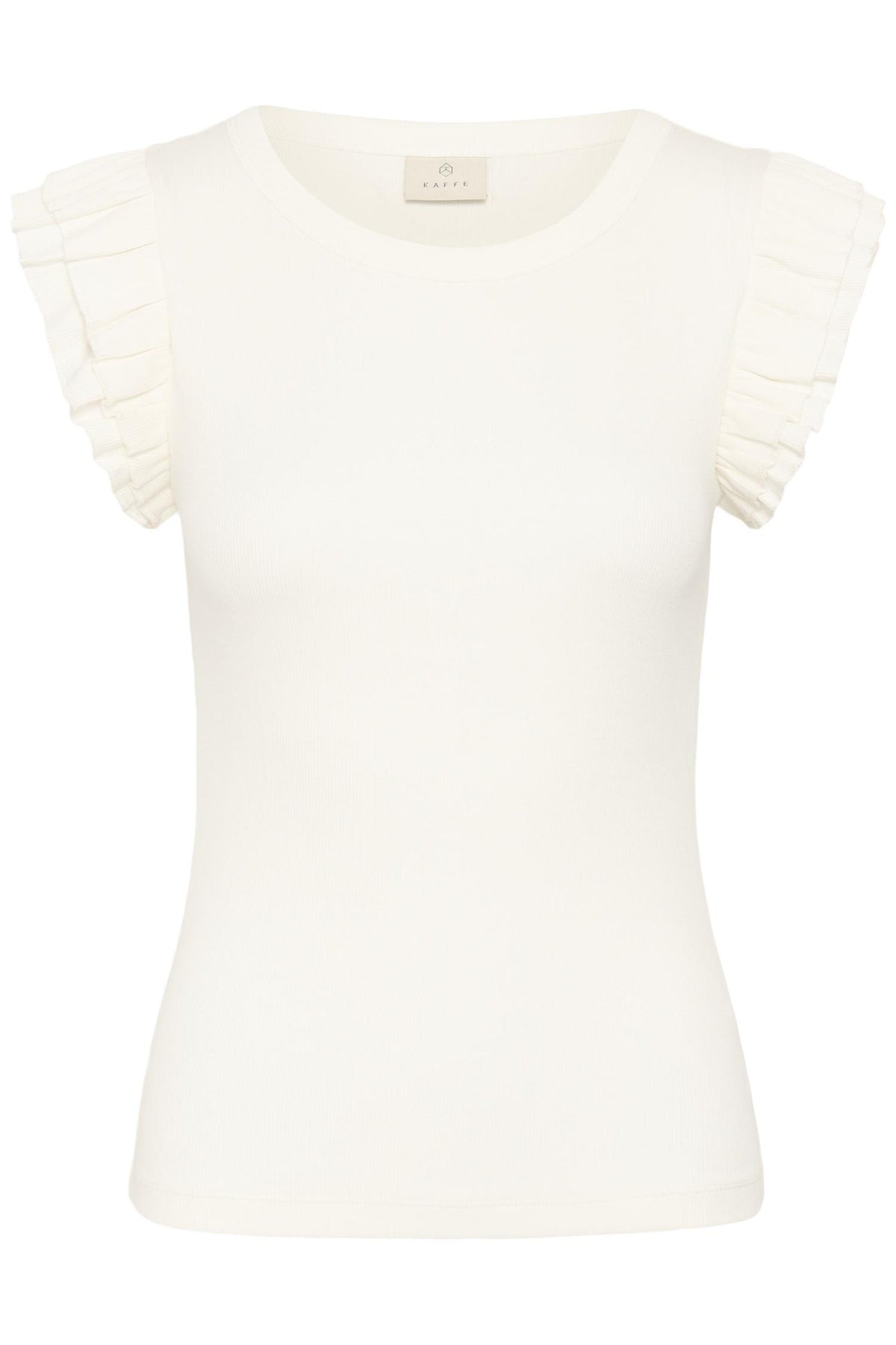 KAcarna Flounce Top Chalk