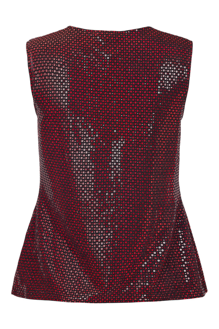 Singlet Paljetter Rød