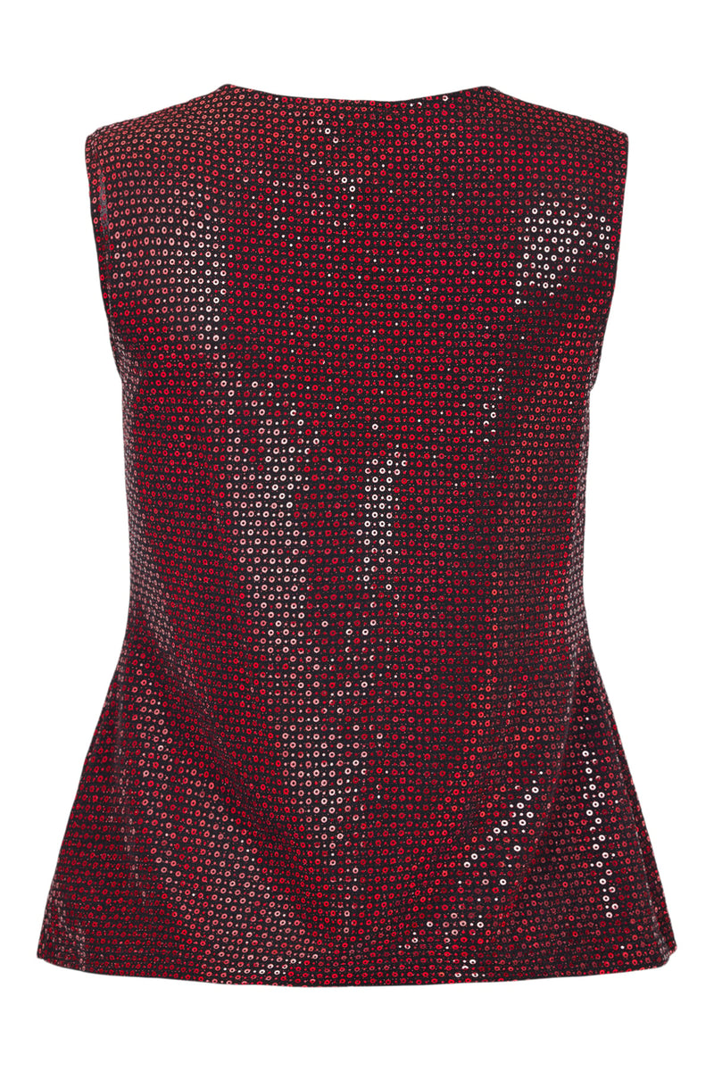 Singlet Paljetter Rød