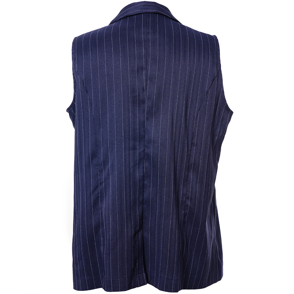 SNaia Vest Blue-White Pinstripe