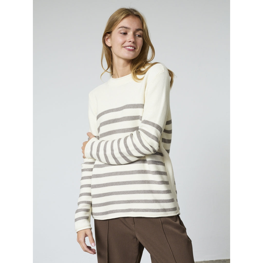 Genser Kathrine Dark Sand Stripe