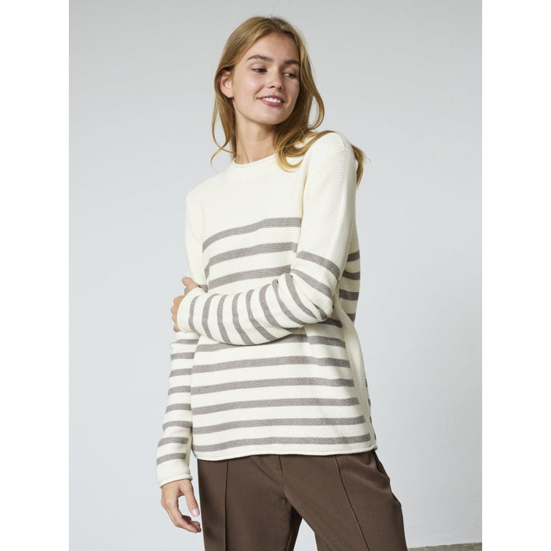 Genser Kathrine Dark Sand Stripe