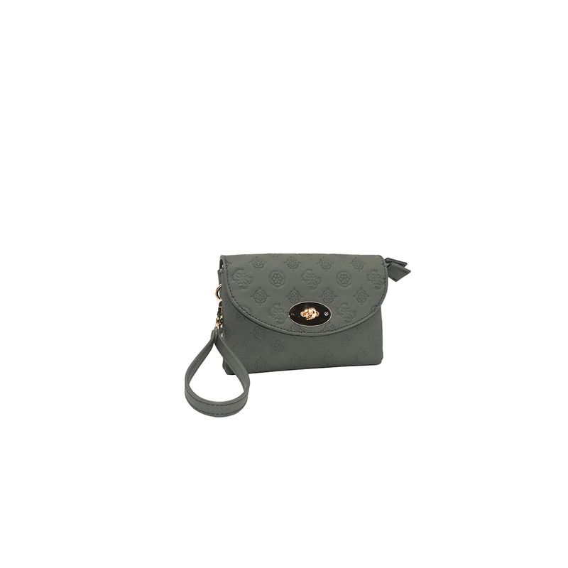 Danielle Clutch m/ mønster, Oliven