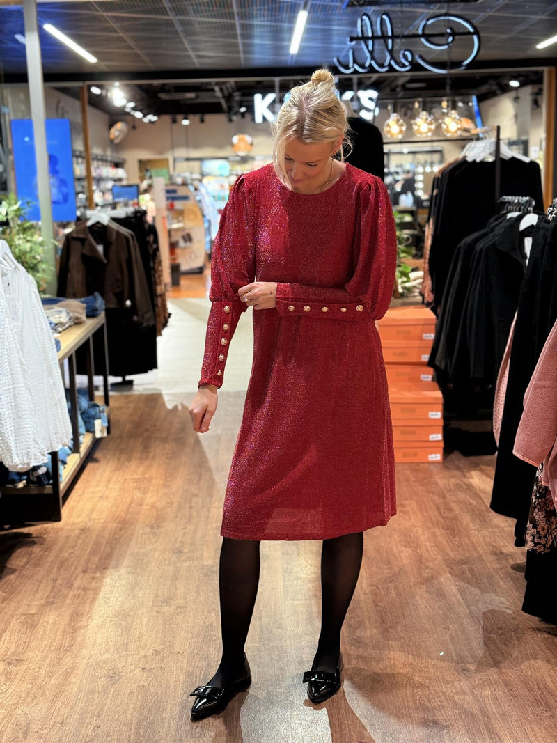 Kjole Tea Lux Rubin Red (Glitter)
