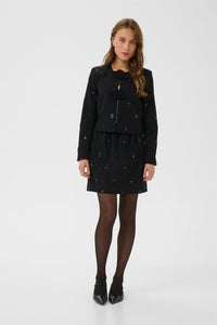 KAvally cropped blouse - Black Deep