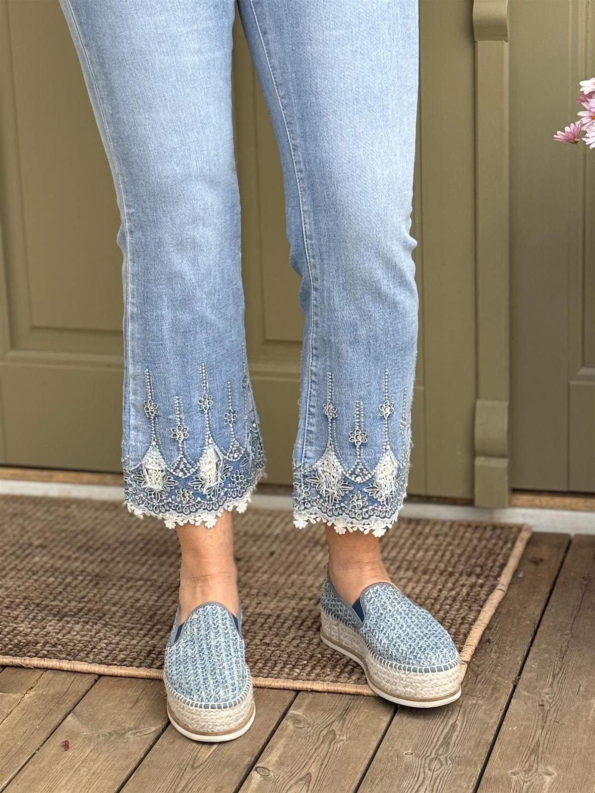 DODO LACE BOOTCUT DENIM JEANS